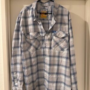 DIXXON White and Blue J&P Cycles Flannel